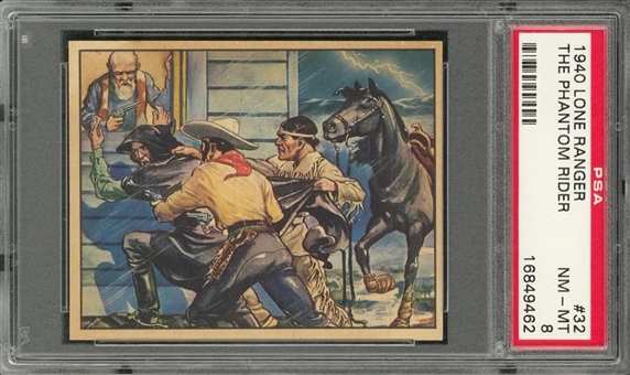 1940 R83 Gum, Inc. "Lone Ranger" #32 "The Phantom Rider" – PSA NM-MT 8 "1 of 3!"